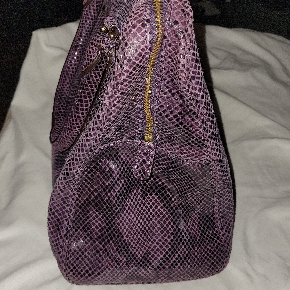 Michael Kors Purple Snake Print Tote - Picture 3 of 12